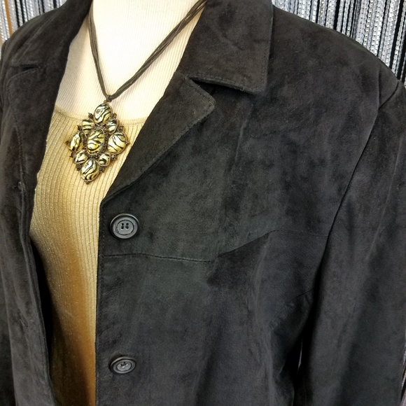 Colebrook & Co black leather coat - Picture 4 of 8